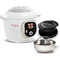 Multicuiseur Moulinex Cookeo+ 6L 180 recettes, 6 modes de cuisson + Accessoire Extra Crisp - Blanc CE85XA
