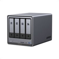 Serveur NAS Ugreen 4 baies DX4800 Plus 112 To Gris Gris anodisé