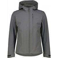 MERU Veste softshell à capuche bordeaux pour homme gris | M