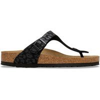 BIRKENSTOCK Sandales Gizeh Foil Leo Print Medium/Narrow pour femme noir | 36