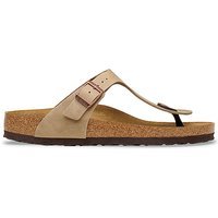 BIRKENSTOCK Pantolettes Gizeh Oiled Leather Medium/Narrow pour femme marron | 37