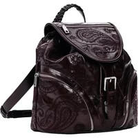 Sac à dos en cuir avec motif en relief femme Desigual