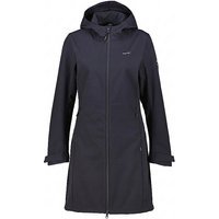 MERU Manteau softshell bordeaux à capuche pour femme bleu marine | 34