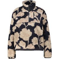 MERU Pull polaire court Amiens Floral pour femme noir | 34
