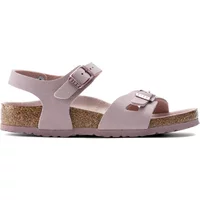 Sandales cuir nubuck jeune fille Birkenstock Rio Birko-Flor