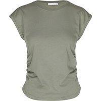 MANDALA T-shirt de yoga froncé sur le côté pour femmes olive | S