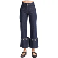 Jeans Straight taille haute détails décoratifs subtils extensible femme It's Basic