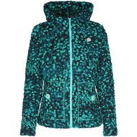 E9 Veste polaire femme Aly Dots Hoodie vert foncé | S