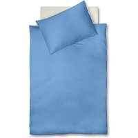 FLEURESSE Satin Bettwäsche ROYAL UNI 70x90cm / 140x200cm Bleu bleu clair