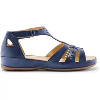 Sandales cuir ajouré femme Pédiconfort