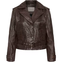 Veste en cuir femme KAFFE Rusta