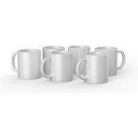 Kit de 6 mugs en céramique personnalisable Cricut 340 ml Blanc