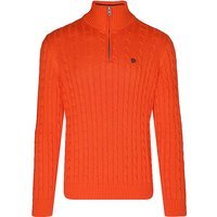 SUPERDRY Pull homme Preppy Cotton Cable 1/2 Zip orange | S
