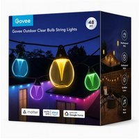 Ruban LED Govee Guirlande Lumineuse Extérieure à Ampoules Transparentes 15 m 24 W