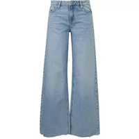 Jeans Wide Leg effet usé taille mi-haute femme QS Catie