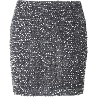 Jupe moulante en velours à sequins femme QS