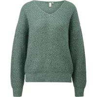 Pull chiné à col en V femme QS