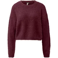 Pull en maille court duveteuse femme QS
