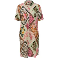 Robe chemise en crêpe imprimée avec cordon femme COMMA