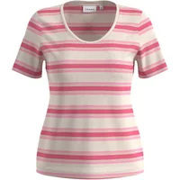 T-shirt rayé en mélange de coton femme COMMA