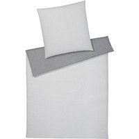 ELEGANTE Parure de lit réversible en flanelle Tender 70x90cm/140x200cm Gris gris clair