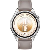 Montre connectée Huawei Watch GT 7 46 mm Bluetooth acier inoxydable Argent avec bracelet en cuir composite Gris