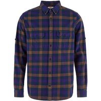 FJÄLLRÄVEN Chemise pour homme Skog Flannel Relaxed Fit BW violet | S