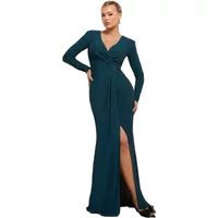 Robe portefeuille femme Goddiva Lurex Maxi