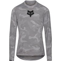 FOX Maillot de cyclisme à manches longues Ranger TruDri pour homme gris | S