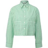 Blouse rayée coupe décontractée en popeline de coton avec broderie femme s.Oliver