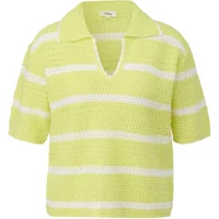 Pull en maille de coton mélangé avec col V femme s.Oliver
