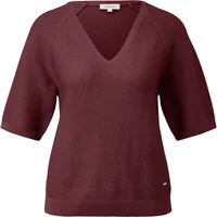 Pull en maille douce à col en V manches raglan et poignets côtelés femme s.Oliver