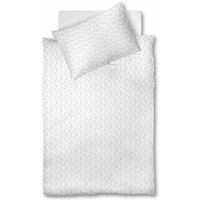FLEURESSE Linge de lit en damas Opal 70x90cm / 140x200cm (Blanc) blanc