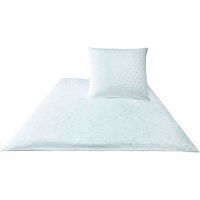 JOOP Satin Bettwäsche Cornflower 70x90cm / 140x220cm Blanc blanc