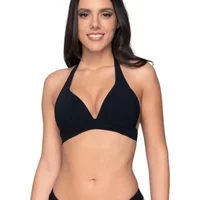 Haut de maillot de bain triangle plissé emboîtant femme Luna Blue Sense