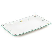GMUNDNER KERAMIK Platte rechteckig Streublumen 36x15cm multicolore