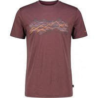 MERU T-shirt fonctionnel homme Kramfors Woolmix rouge foncé | S