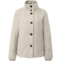 Veste en laine à poignets côtelés col droit coupe slim femme s.Oliver