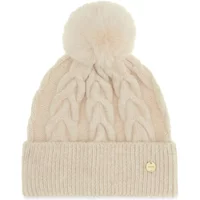 Bonnet polyester avec pompon femme Guess