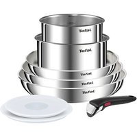 Set 8 pièces Tefal Poêles et Casseroles avec 2 couvercles hermétiques et 1 poignée amovible L8968S04 Ingenio Emotion