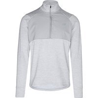 NEW BALANCE Haut de running zippé pour homme RC Essentials Heat Grid gris | S
