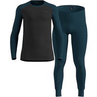 ODLO Sous-vêtements fonctionnels pour hommes ACTIVE WARM ECO Base Layer Set 3-en-1 pétrole | S