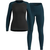 ODLO Ensemble de sous-vêtements fonctionnels pour femme ACTIVE WARM ECO pétrole | XS