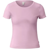 T-shirt court côtelé à col rond femme QS