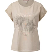 T-shirt oversize à l'aspect délavé avec imprimé devant femme QS