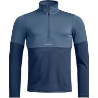 ORTOVOX Zipshirt de randonnée léger en polaire pour hommes bleu marine | S