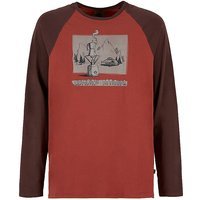 E9 T-shirt d'escalade homme Long Coffee rouge foncé | S