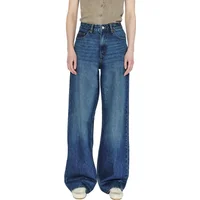 Jeans Relaxed effet fondu sombre rétro femme Dr. Denim Donna