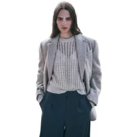 Pull col rond oversize avec micro-paillettes femme Stefanel