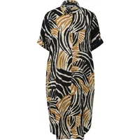 Robe fluide en viscose mélangée avec détail smocké et fronces femme s.Oliver